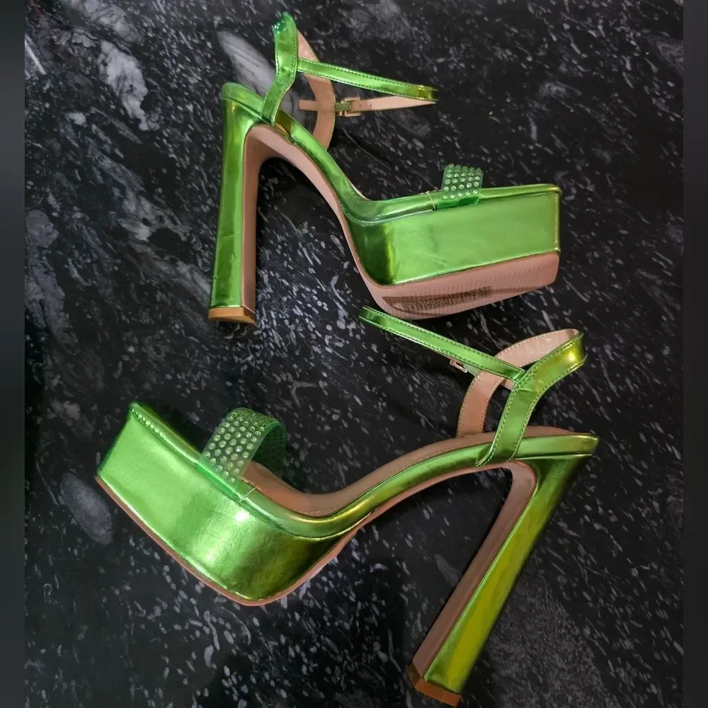 BRAND NEW SIMMI LONDON WIDE FIT RHINESTONE MULE SANDALS